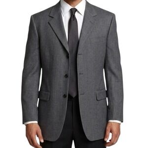 ALEXANDRE LONDON Savile Row Gray Blazer Business Jacket Pure Wool US 40R / EU50